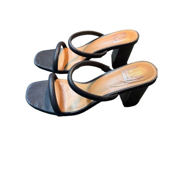 DV Dolce Vita Women's Black Halsty Double Strap Block Heel Sandals Size 9 - Picture 1 of 10